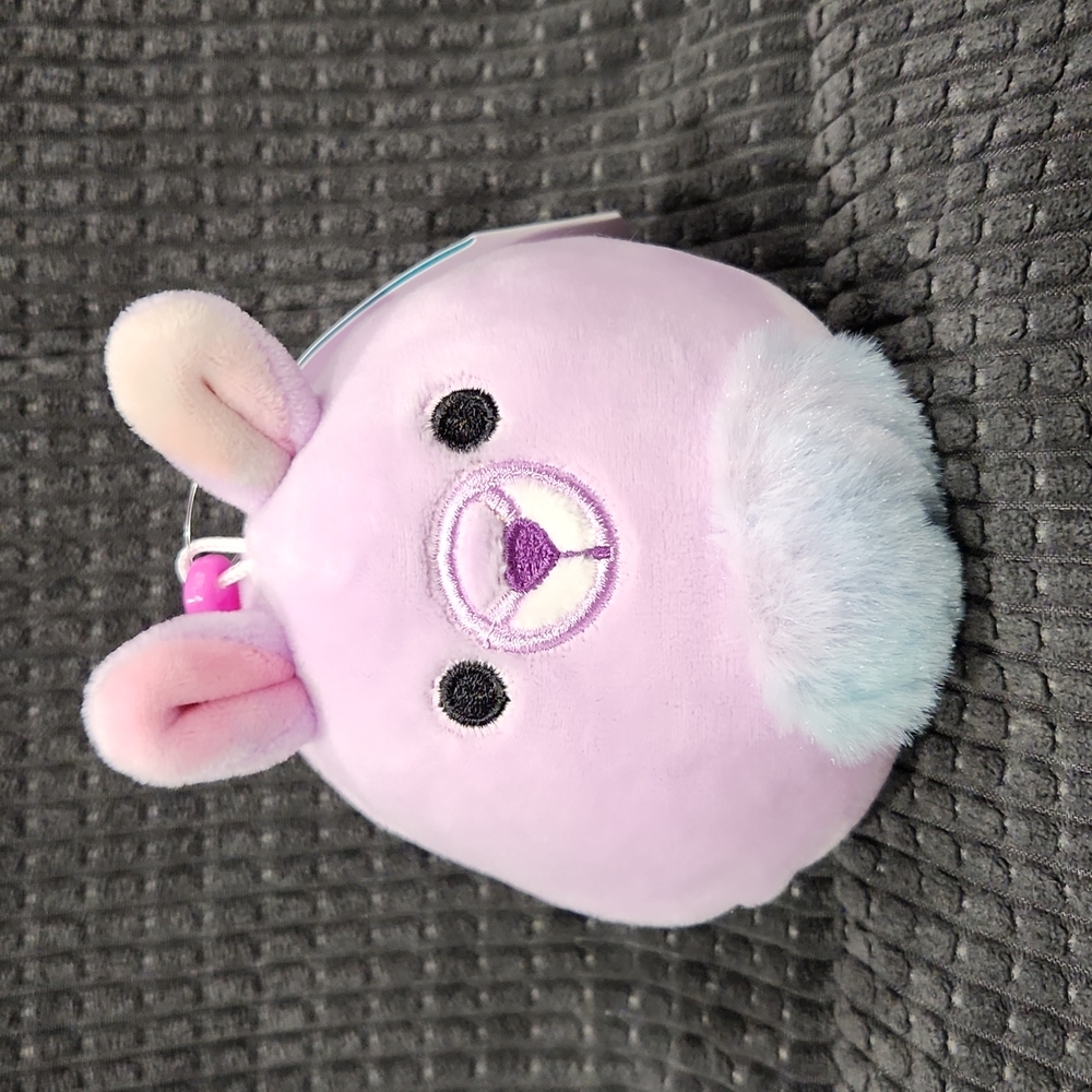 NWT Squishmallows 3.5" "Kiki" Tie Dye Lilac Kangaroo Plush Clip